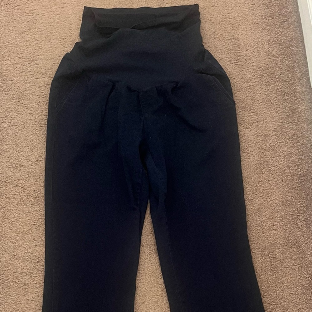 Indigo Blue maternity jeans size large Elegant Dark Trousers